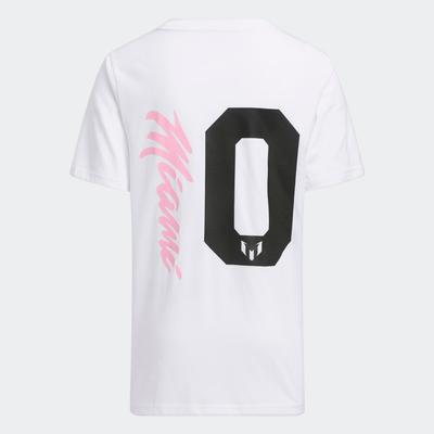 adidas Messi Miami Unviel Tee Youth WHITE/PINK/BLACK