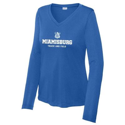 Women's Miamisburg Track Competitor V-Neck Long-Sleeve TRUE_ROYAL