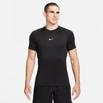 Men's Nike Pro Slim Short-Sleeve Top BLACK/WHITE