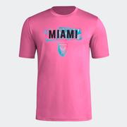 adidas Inter Miami CF Short Sleeve Pre-Game T-Shirt: Pink