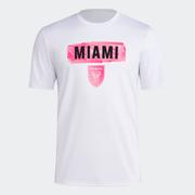 adidas Inter Miami CF Short Sleeve Pre-Game T-Shirt: White