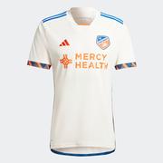 adidas FC Cincinnati Away Jersey 24/25: Chalk White