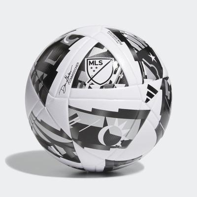 adidas MLS 24 League NFHS Soccer Ball WHITE/BLACK/SILVER