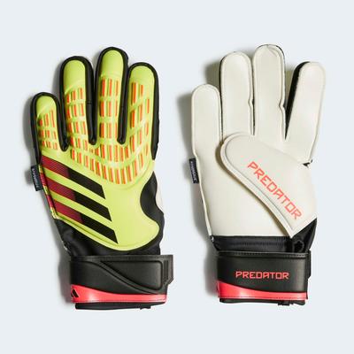 adidas Predator Match Fingersave Goalkeeper Gloves Kids YELLOW/BLACK/RED