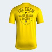 adidas Columbus Crew Pregame Tee: Yellow