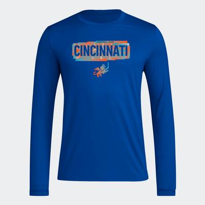 adidas FC Cincinatti LS Pre-Game Tee