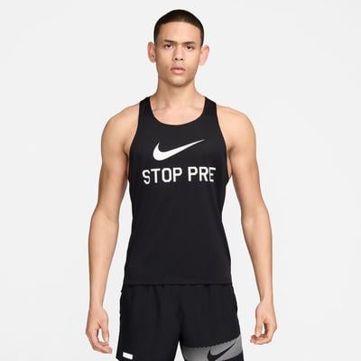 Men's Nike Fast Run Energy Stop Pre Singlet BLACK