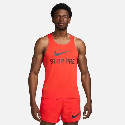 Men's Nike Fast Run Energy Stop Pre Singlet PICANTE_RED