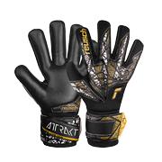 Reusch Attrakt Silver NC Finger Support GK Glove Junior: Black/Gold/White