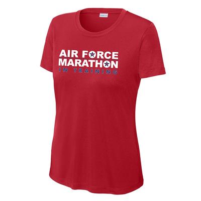 Women's Official 'In Training' Air Force Marathon Shirt TRUE_RED