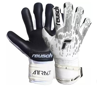 Reusch Adult Attrakt Freegel Silver Finger Support Goalkeeper Gloves