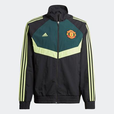 adidas Manchester United Woven Track Top Black/Green/Lime