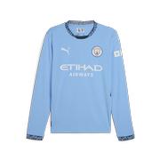 Puma Manchester City Home Long Sleeve Jersey 24/25: Light Blue/Marine Blue
