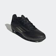 adidas F50 League Firm/Multi-Ground Cleats Kids: Black/Iron/Gold