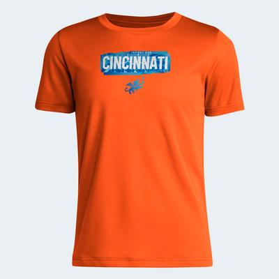 adidas FC Cincinatti SS Pregame Tee Youth ORANGE