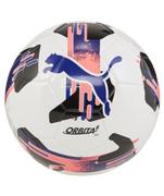 Puma Orbita 6 MS Soccer Ball: White/Lapis/Sunset Glow
