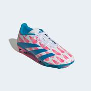 adidas Predator League Firm Ground Boots Kids: White/Solar Blue/Solar Pink