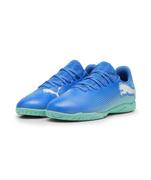 Puma Future 7 Play IT Youth Indoor Soccer Shoe: Blue/Mint/White