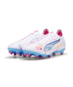 Puma Ultra 5 Match Volume Up FG: White/Blue/Pink