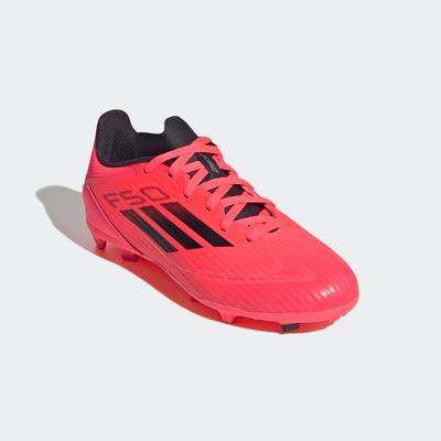 adidas F50 League Firm/Multi-Ground Cleats Kids Turbo/Aurora/Metalic