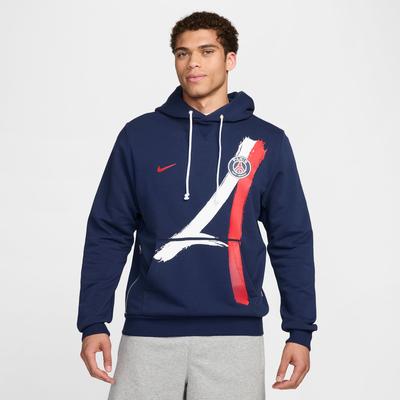 Nike Paris Saint-Germain Standard Issue Dri-FIT Soccer Pullover Hoodie Midnight Navy/University Red