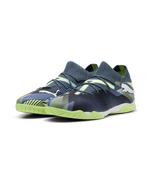 Puma Future 7 Match IT Indoor Soccer Shoe: Gray/White/Fizzy Apple