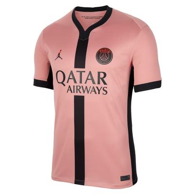 Nike Paris Saint-Germain 2024/25 Stadium Third Men's Jordan Dri-FIT Soccer Replica Jersey Rust Pink/Black