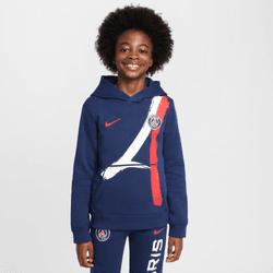 Paris Saint-Germain Club Big Kids' (Boys') Nike Soccer Pullover Hoodie Midnight Navy/University Red