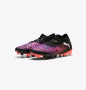 Puma Future 8 Match FG Soccer Cleats: Black/Glow Red