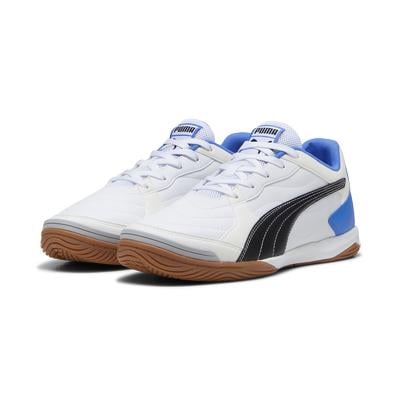 Puma Pressing IV Indoor Soccer Shoe White/Black/Bluemazing