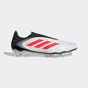 adidas Copa Pure 3 Elite Laceless FG Soccer Cleat: White/Lucid Red/Black