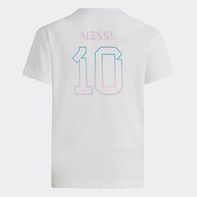 adidas Inter Miami Messi Name & Number Tee Youth WHITE