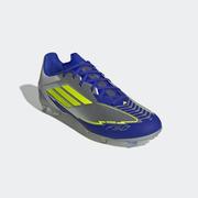 adidas F50 League Messi FG Soccer Cleats: Silver/Yellow/Blue