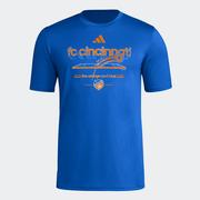 adidas FC Cincinatti Pregame Tee: Royal