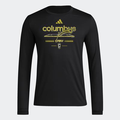 adidas Columbus Crew Long Sleeve Pregame Shirt BLACK