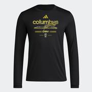 adidas Columbus Crew Long Sleeve Pregame Shirt: Black