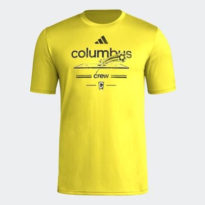 adidas Columubus Crew Pregame Shirt YELLOW