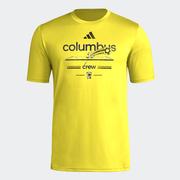 adidas Columubus Crew Pregame Shirt: Yellow