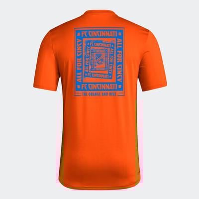 adidas FC Cincinnati Pregame Tee ORANGE