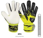 Reusch Attrakt Solid Finger Support GK Glove: Yellow/Black