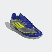 adidas F50 League Messi FG Soccer Cleats Kids: Silver/Yellow/Blue