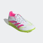 adidas Predator Elite FG Soccer Cleats: White/Pink/Lemon
