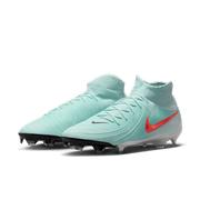 Nike Phantom Luna 2 Pro FG High-Top Soccer Cleats: Mint/Atomic Red