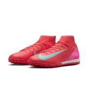 Nike Mercurial Superfly 10 Academy TF High-Top Soccer Shoes: Ember Glow/Aurora Green