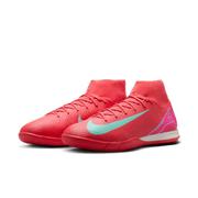 Nike Mercurial Superfly 10 Academy IC High-Top Soccer Shoes: Ember Glow/Aurora Green