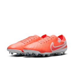 Nike Tiempo Legend 10 Pro Firm-Ground Low-Top Soccer Cleats Hot Lava/White