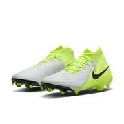Nike Phantom Luna 2 Academy MG High-Top Soccer Cleats: Met Silver/Black/Volt