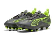 Puma Ultra 5 Play FG Jr Soccer Cleats: Aged Silver/Yellow