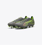 Puma Ultra 5 Pro FG Soccer Cleats: Aged Silver/Yellow