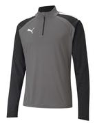 Puma TeamLiga 25 1/4 Zip Top Women's: Grey/Black
